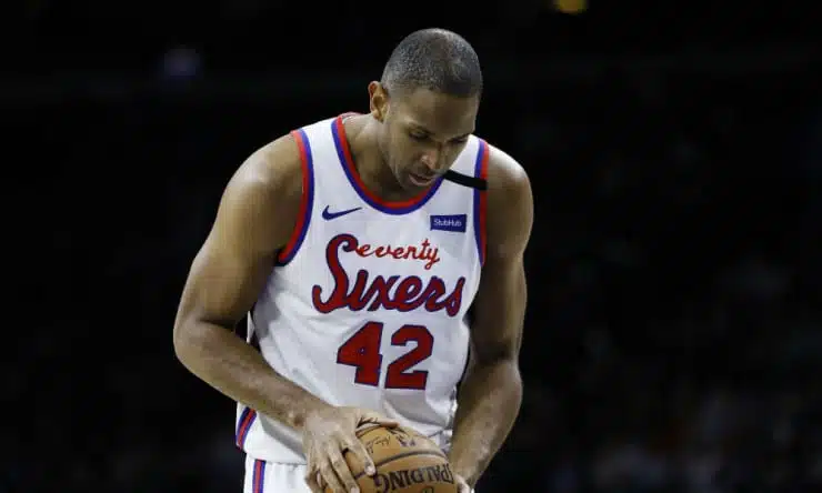 an image of Al Horford preparing to take a free throw