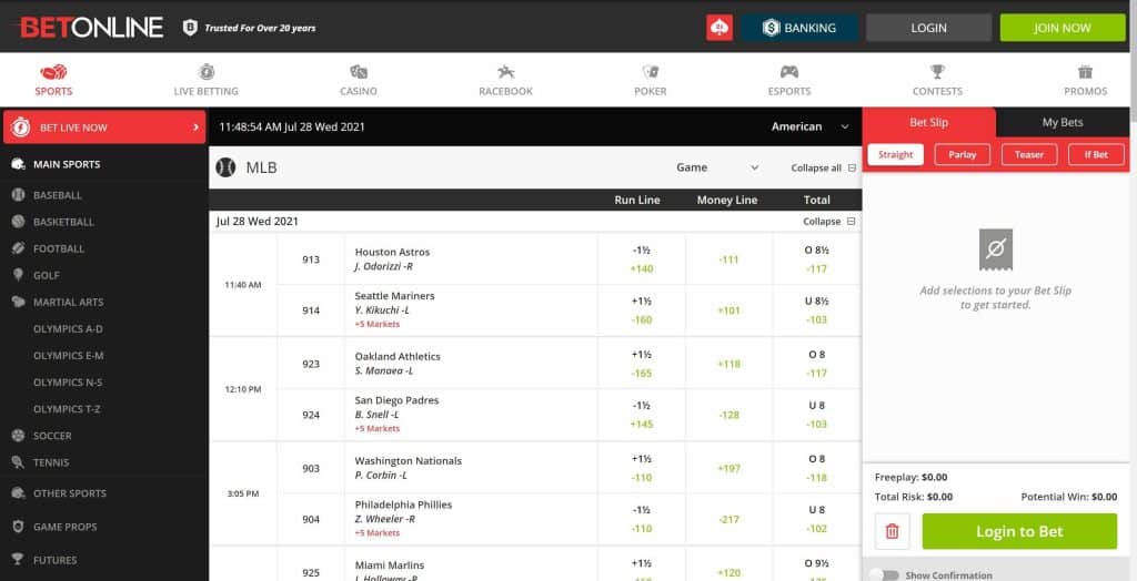 BetOnline - cash out betting site that's great for eSports