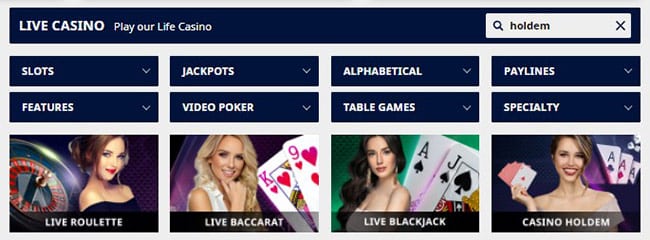 GTbets Live Casino