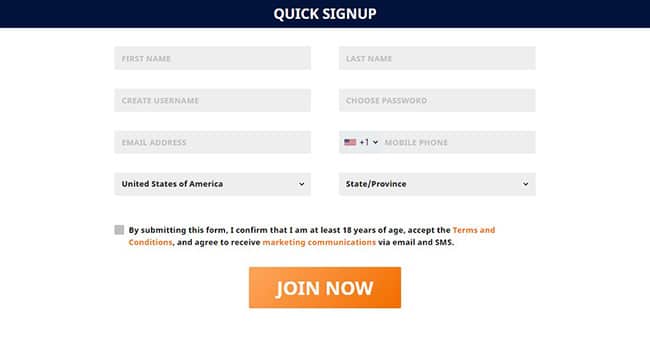 GTbets Registry Step 1