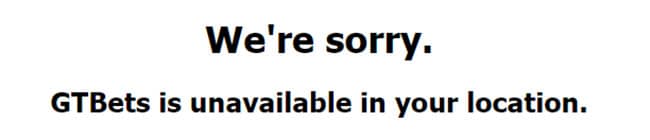 GTbets Restricted Message