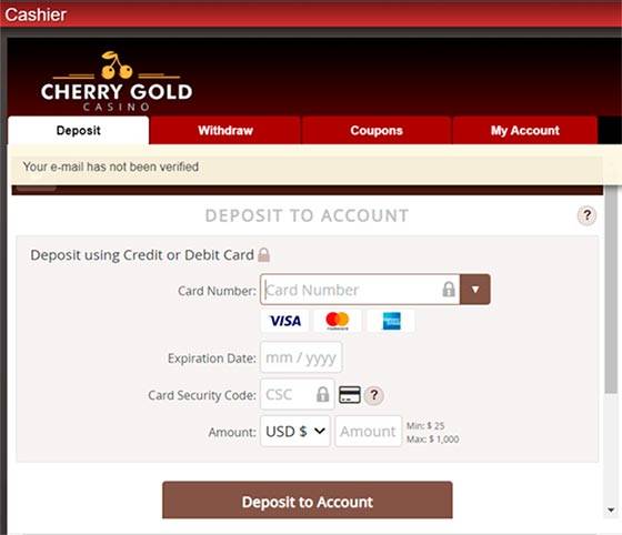 Cherry Gold Deposit Step 2