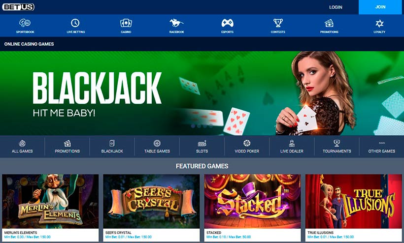 BetUS Homepage