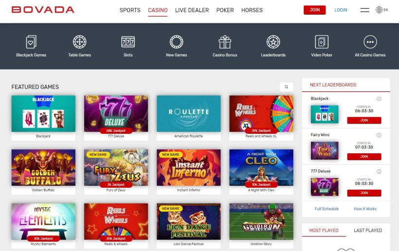 Bovada-casino-main-lobby