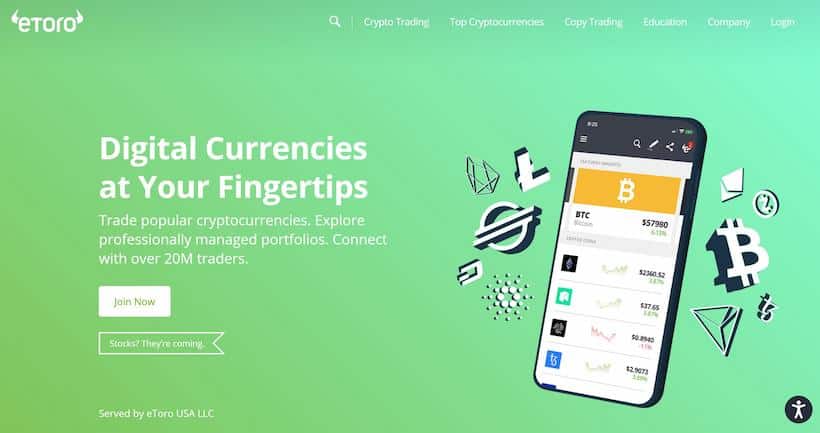 eToro Cryptocurrencies