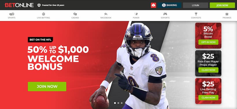 BetOnline Best Bitcoin betting sites image