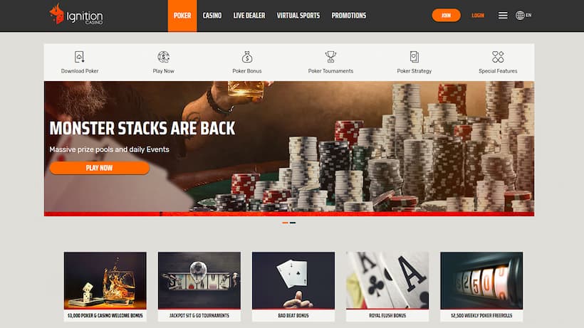 Ignition Top Caribbean Stud Poker Casinos image 