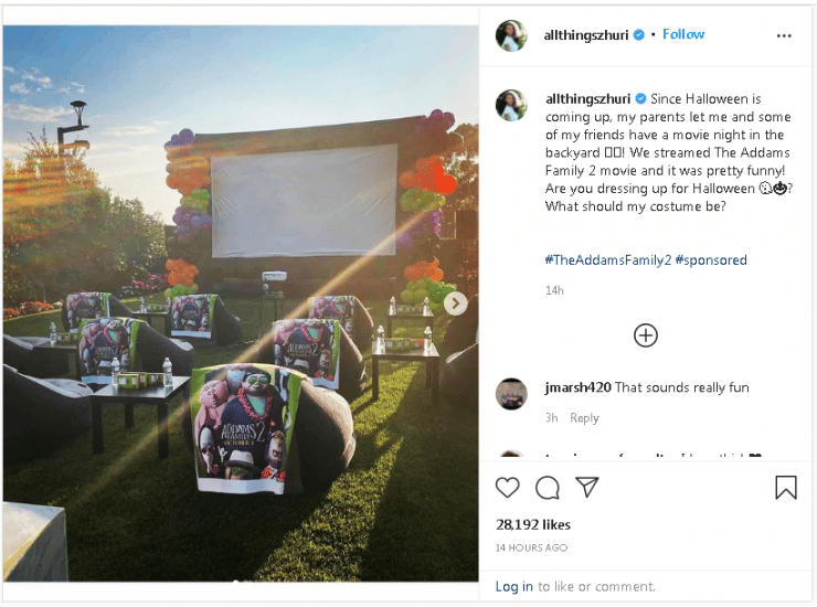 LeBron James creates Halloween movie theater for Zhuri 
