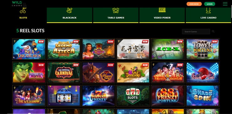 Wild Casino Slots at New Hampshire Online Casinos