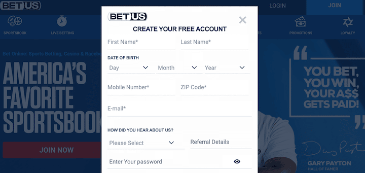 betus sign up