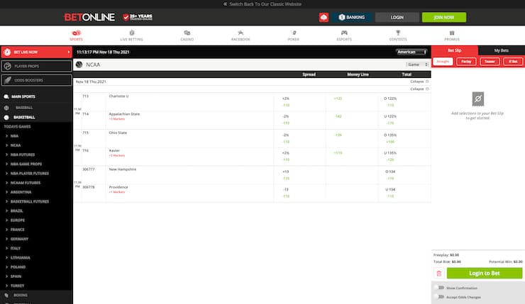 BetOnline Basketball Betting