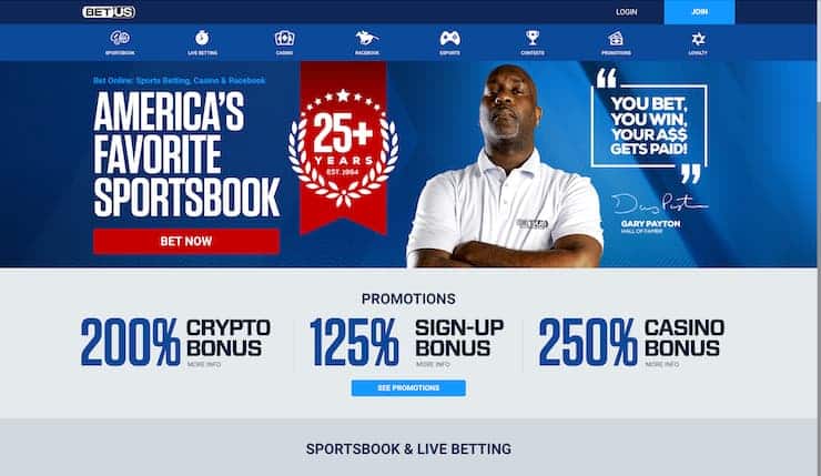 BetUS Homepage