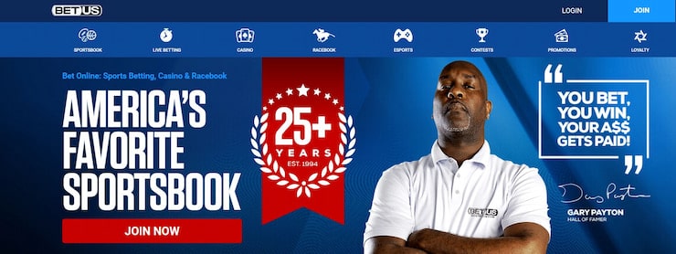 BetUS sportsbook home page