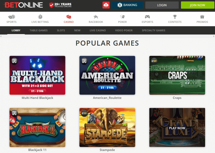 Betonline casino online 