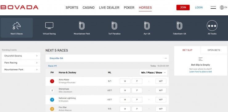 Bovada parimutuel betting