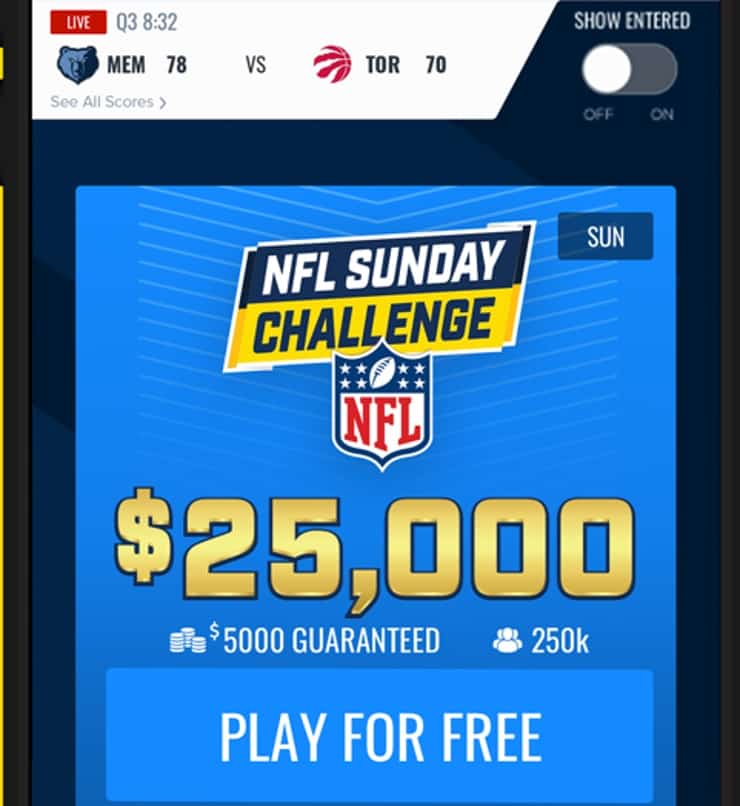 Fox Bet App NFL Challenge