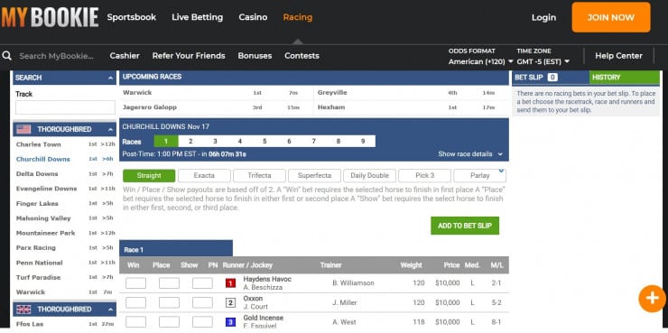 MyBookie parimutuel betting
