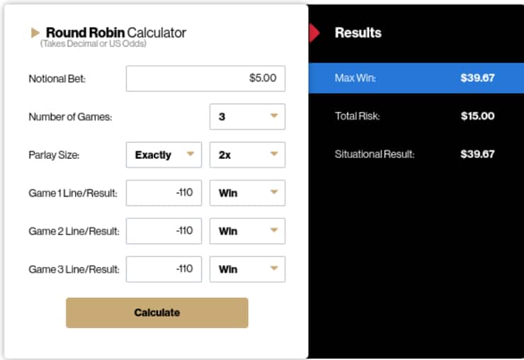 Round Robin Calculator