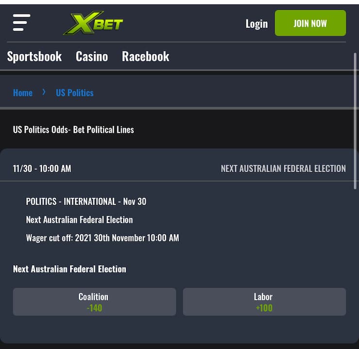 Political Betting Sites - XBet