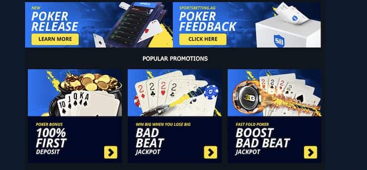 SportsBetting.ag Poker in Illinois Homepage
