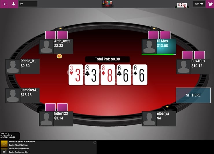 Everygame Poker game Table