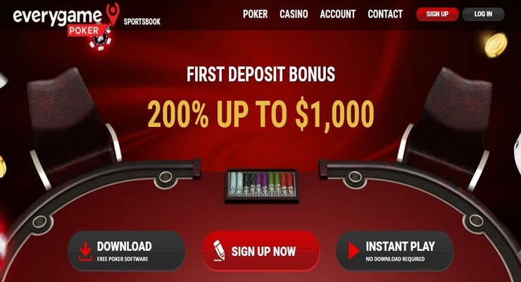 Everygame Poker Homepage for online poker Alaska