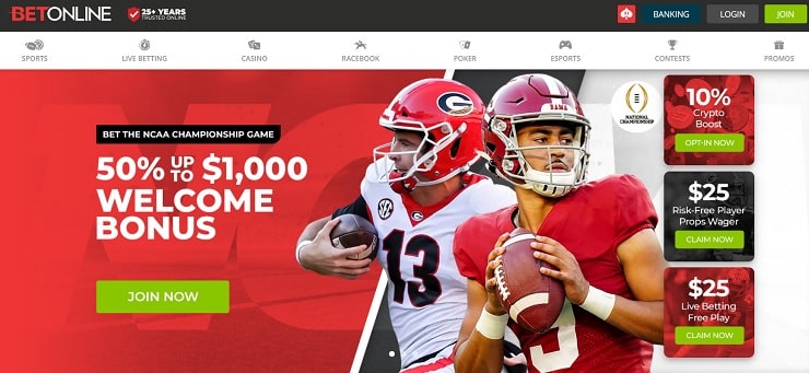 BetOnline Sportsbook Welcome Banner