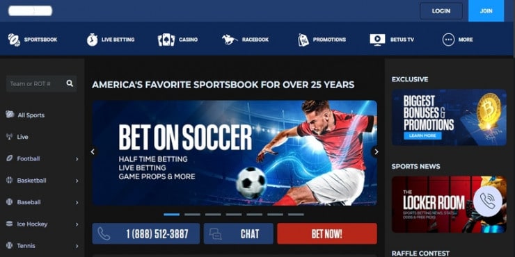 BetUS sportspage