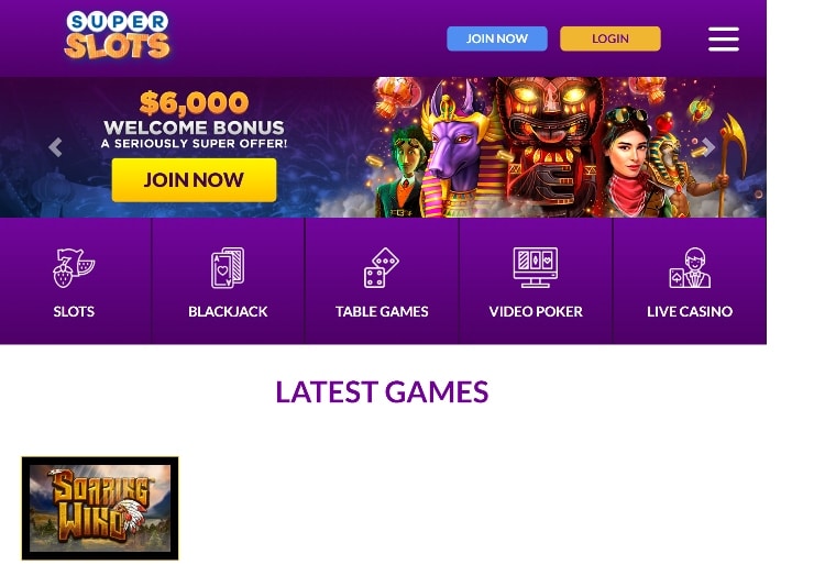 Tablet Casinos - Super Slots