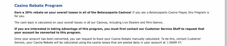 betanysports existing customer offer