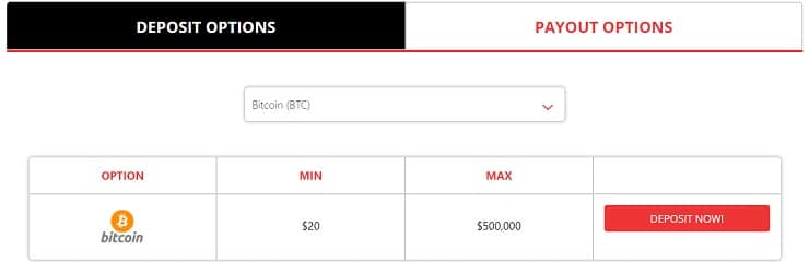 BetOnline Deposit Options