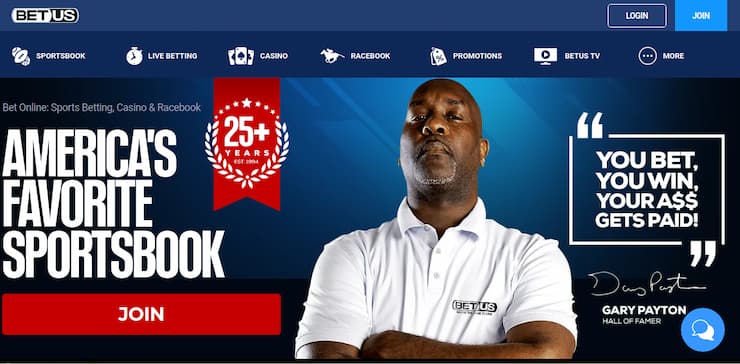 BetUS homepage
