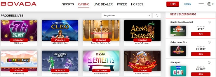 Bovada Online Slots