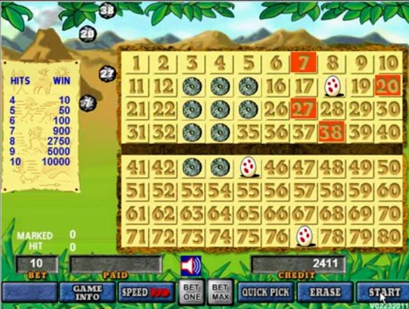 Caveman keno online