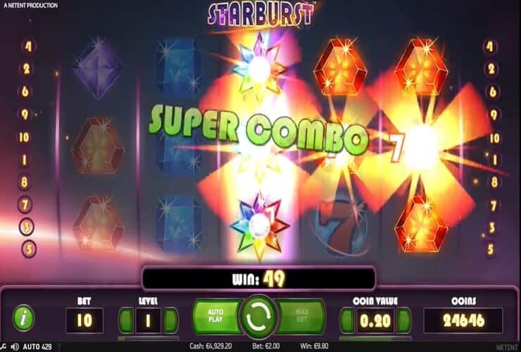 Starburst Slot Expanding Wilds Feature