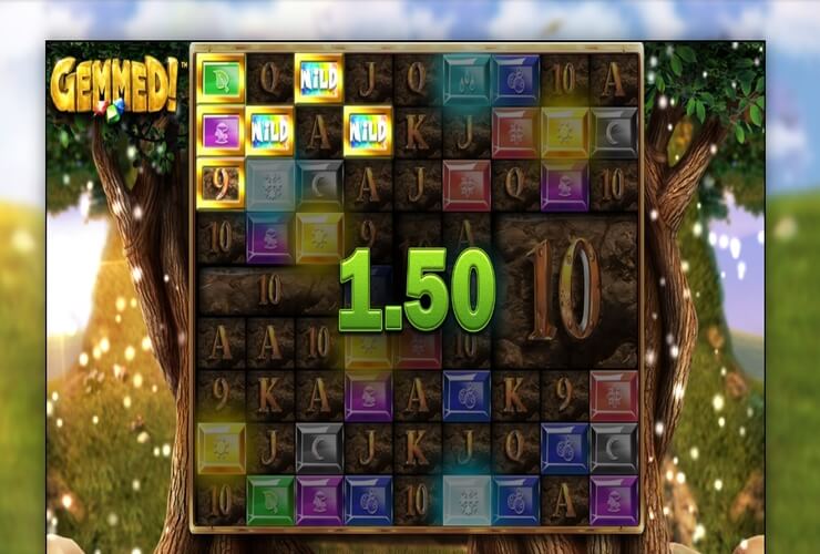 Gemmed slot with a Win notification