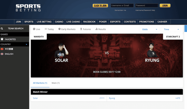Sportsbetting.ag Rainbow Six betting