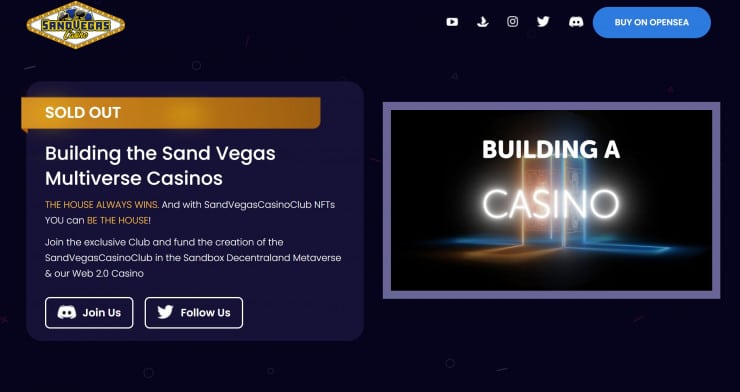 SandVegas Metaverse Casino