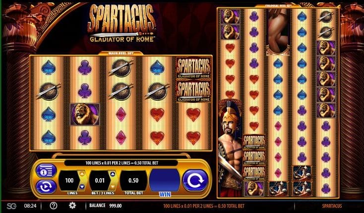 Spartacus slots reels