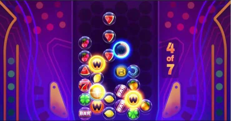 What Bompers Slots looks like (bonus mode spin 4 of 7)