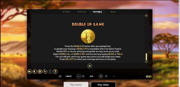 Stampede Slots Double Up Bonus Round