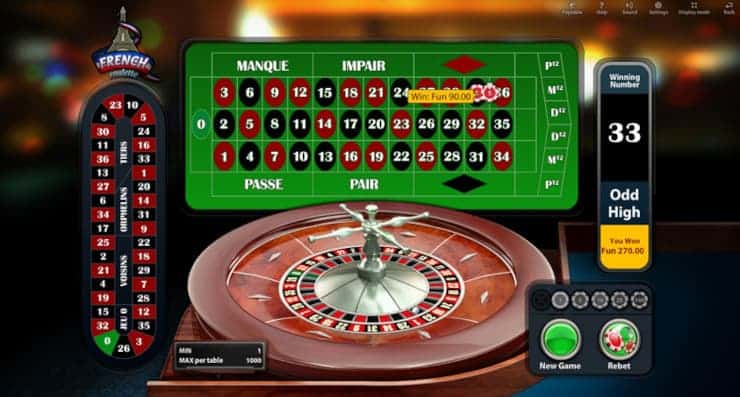 French roulette table