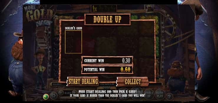More Gold Diggin Slot Double Up Feature