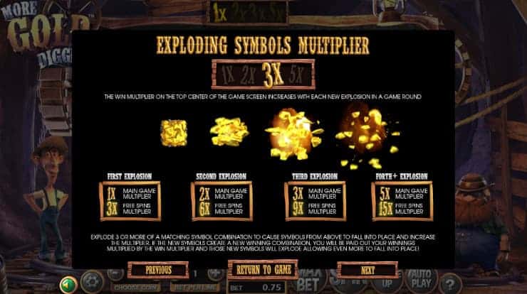 More Gold Diggin' slots Exploding Symbols