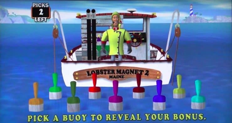 Lobstermania 2 slot - buoy bonus round