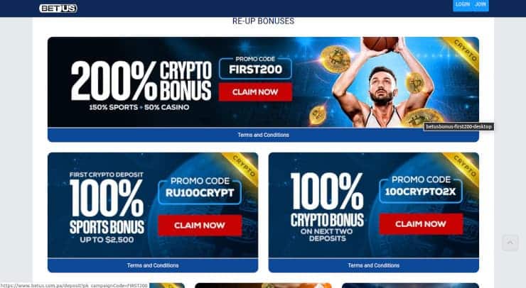 BetUS Crypto Boosters