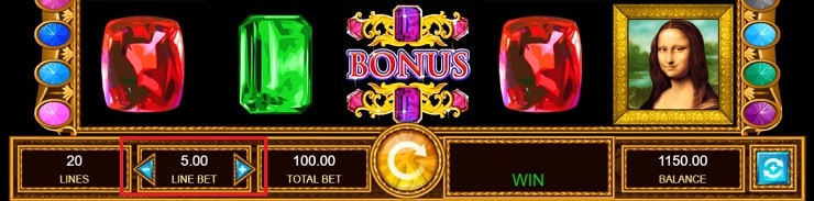 Da Vinci Slot Line Bet