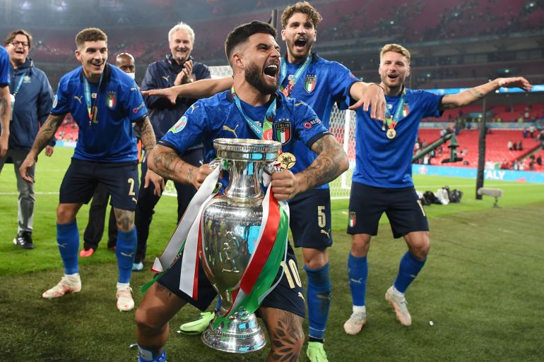 EURO soccer betting US - Italy defeat England on pens (2021)