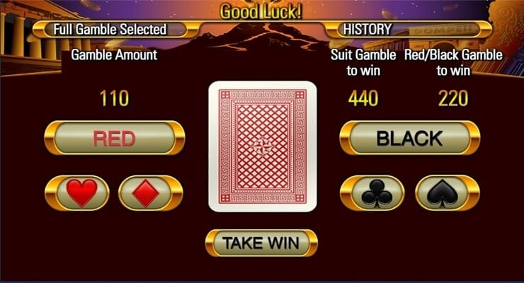Pompeii slot gamble screen