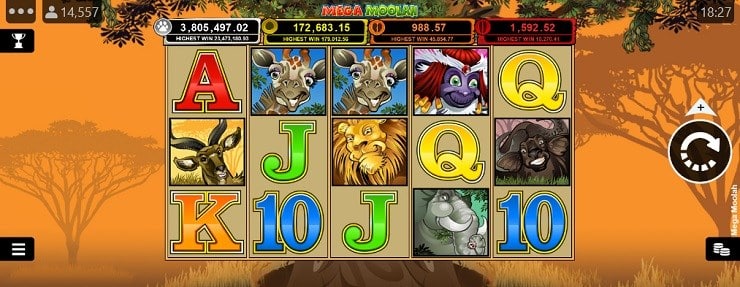Mega Moolah Slot on Mobile